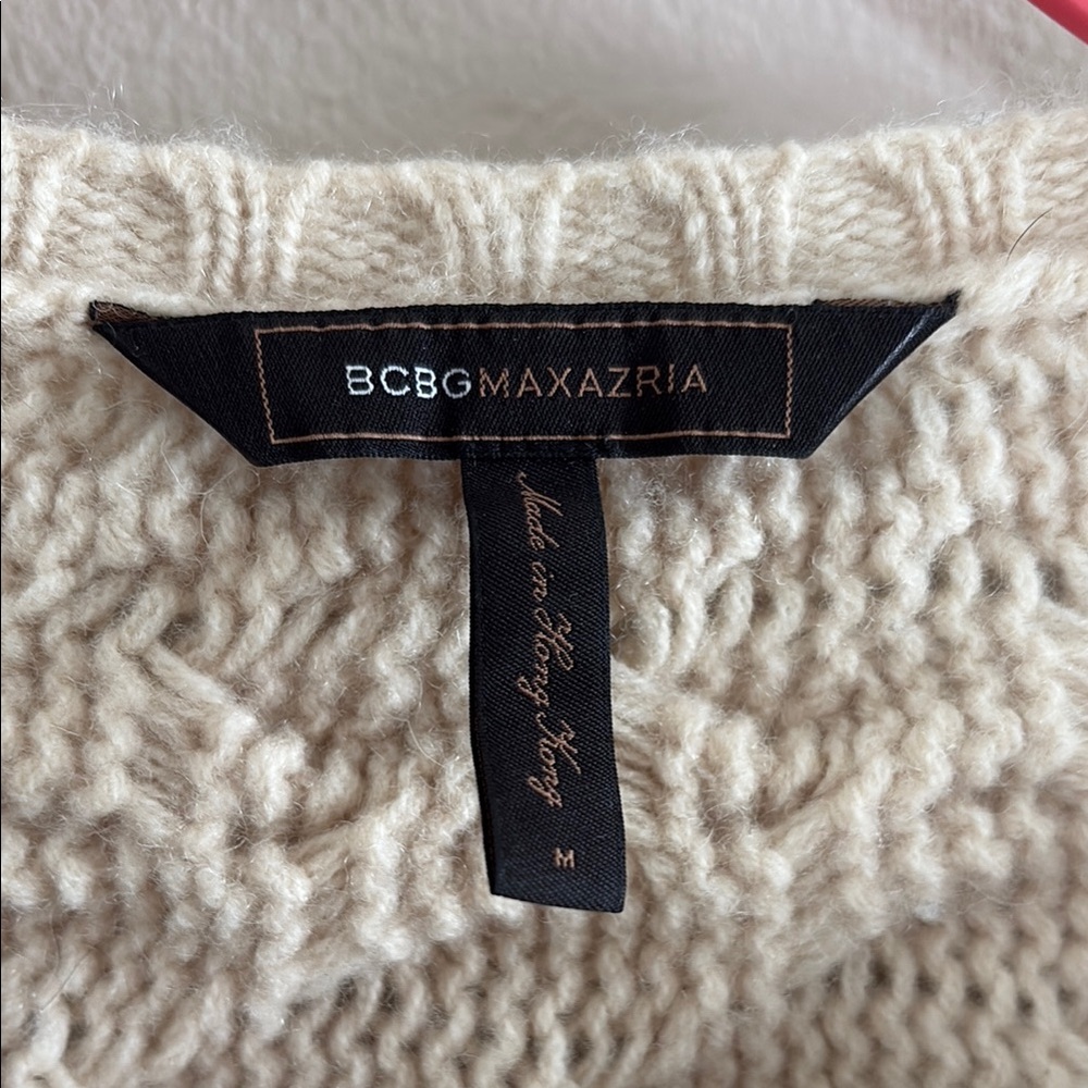 Cable Knit Cream Sweater - Picture 2 of 3